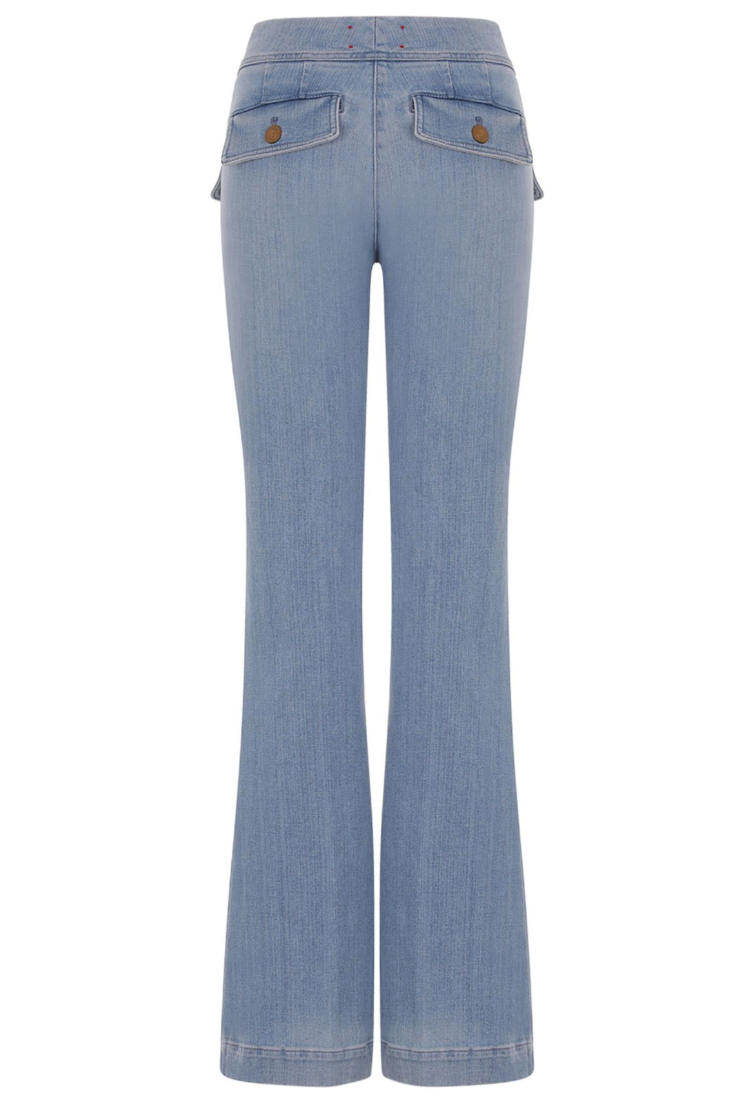 Anais Pocket Flared Jeans Light Blue Denim