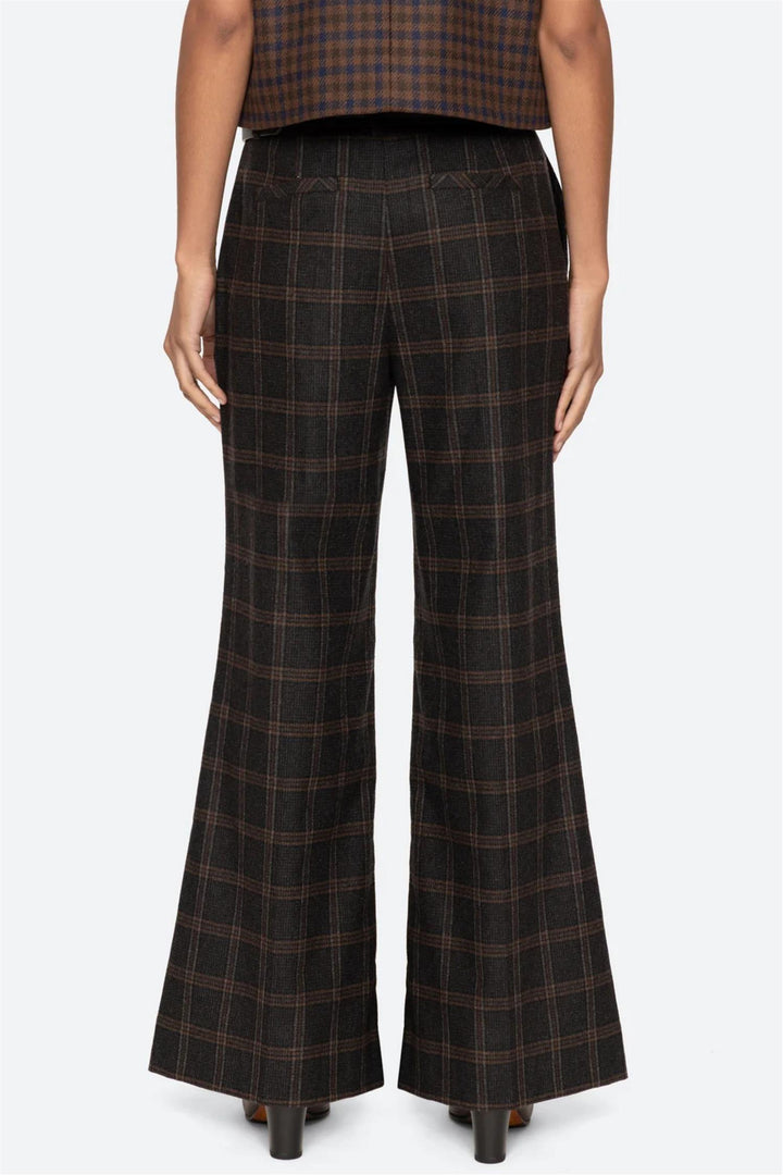 Monroe Wool Plaid Belted Pant