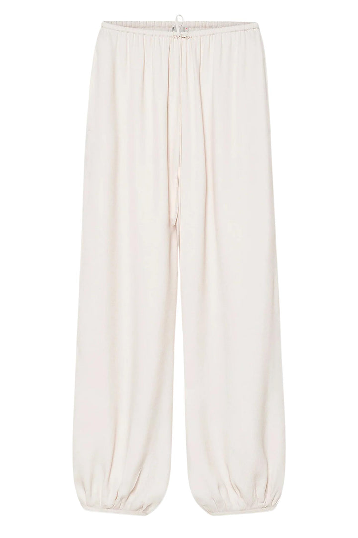 Mixed Silk Marocaine Sarouel Pants Avorio