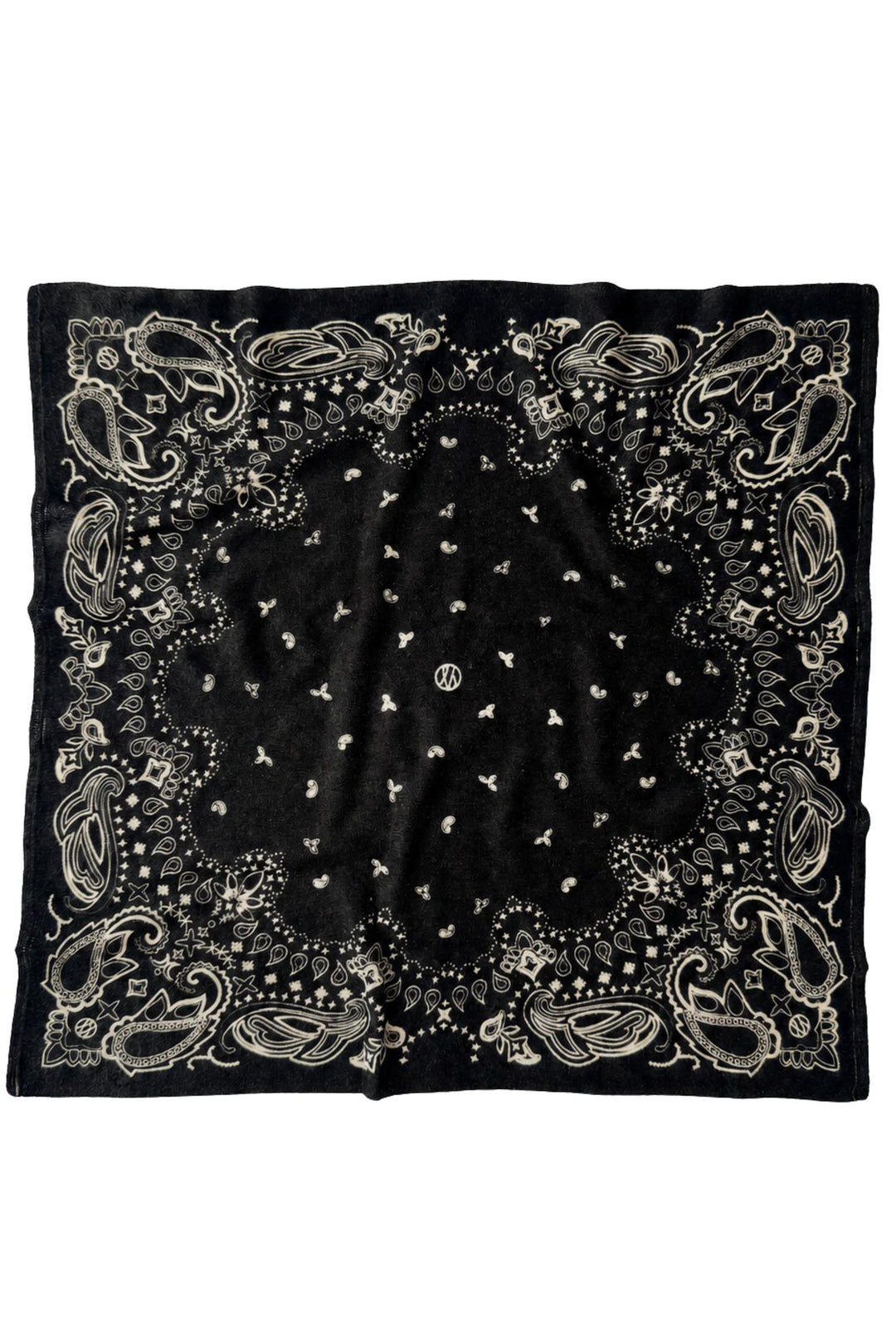 Cashmere Paisley Scarf 65 cm. Black