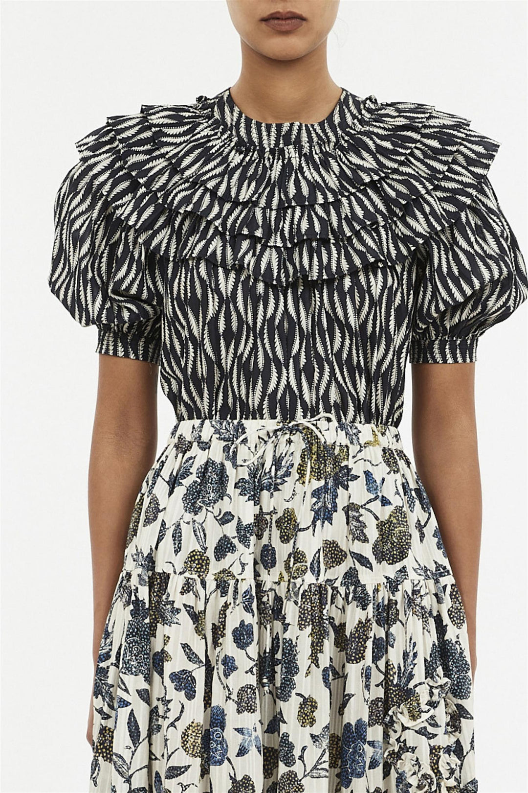 Mira Puff Sleeve Top Graphite