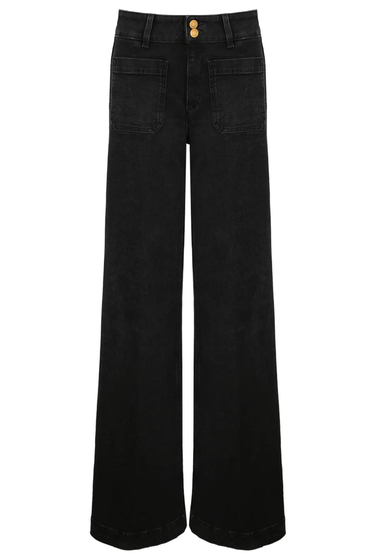 Jane Wide-Leg Jeans Black