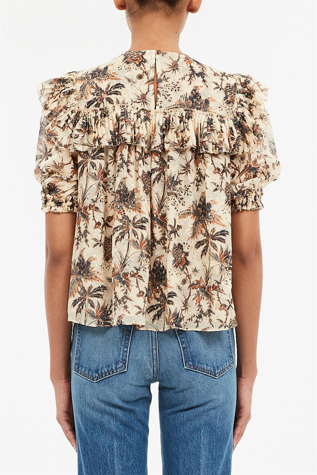 Jodie Puff Sleeve Top Cameo