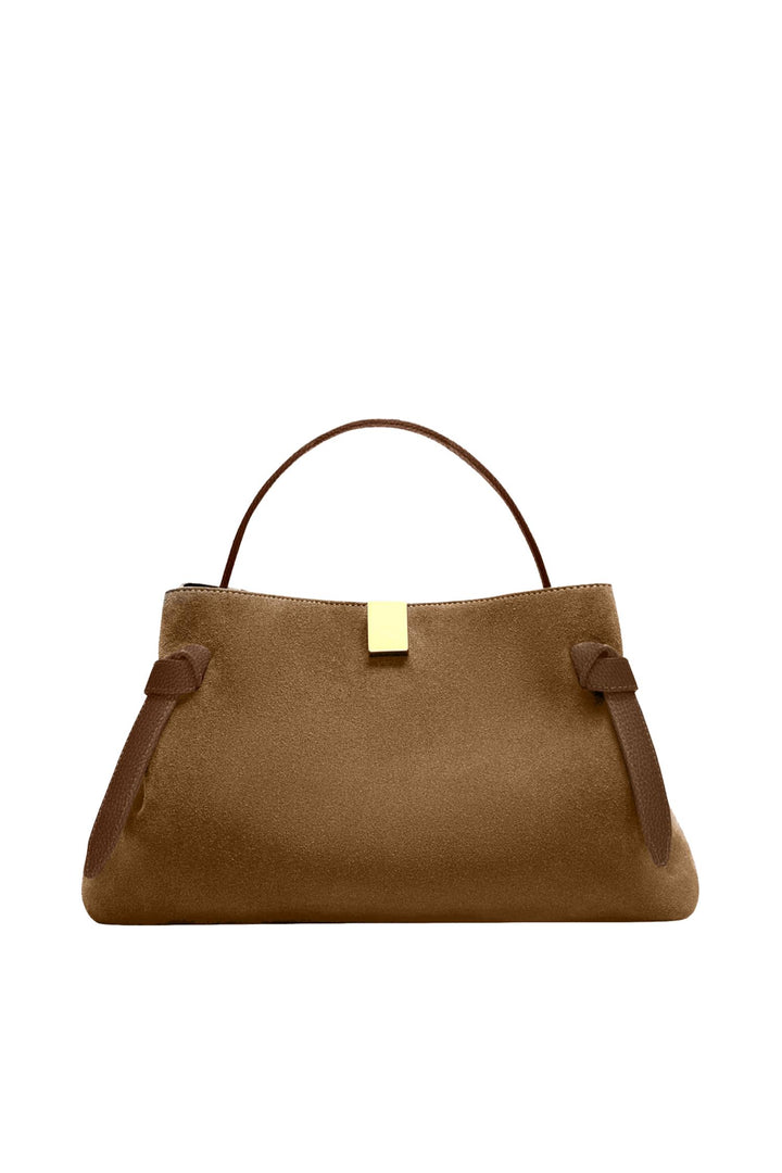 Gyoza Suede Leather Cognac