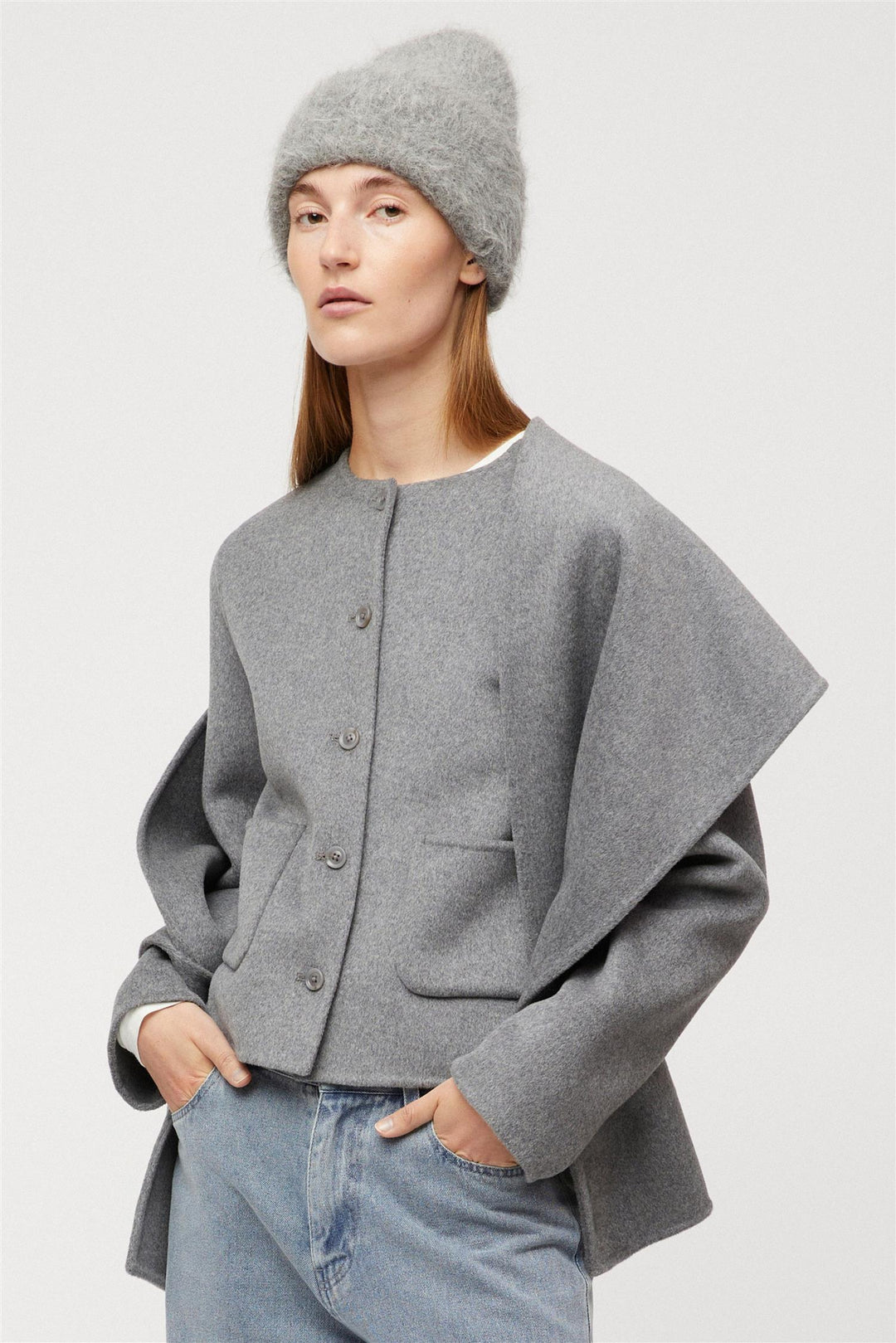 Monaco Double Jacket Grey Melange