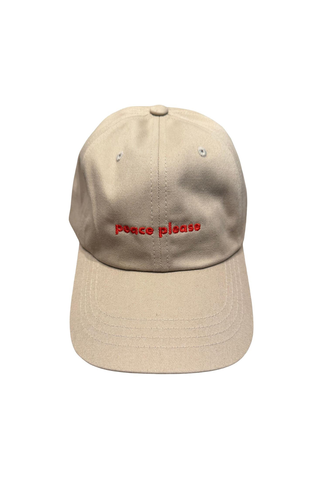 Peace Please Cap Beige/Red