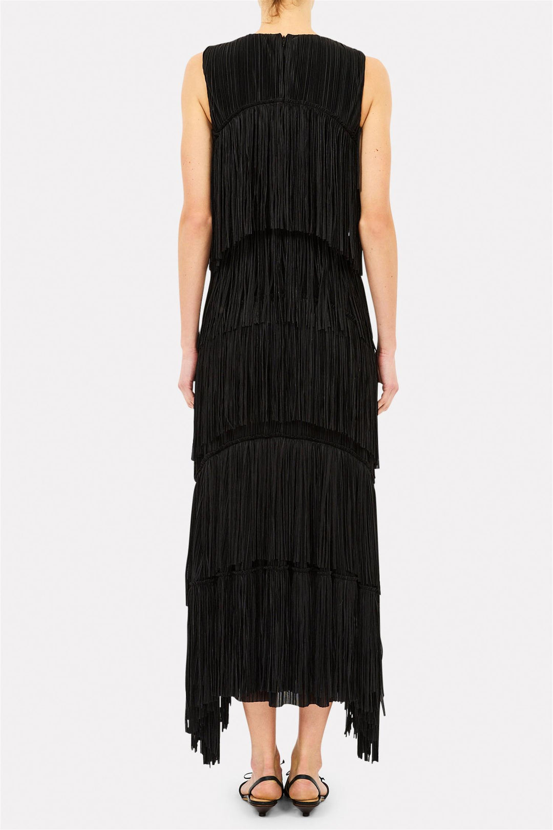Valeria Fringe Dress Noir