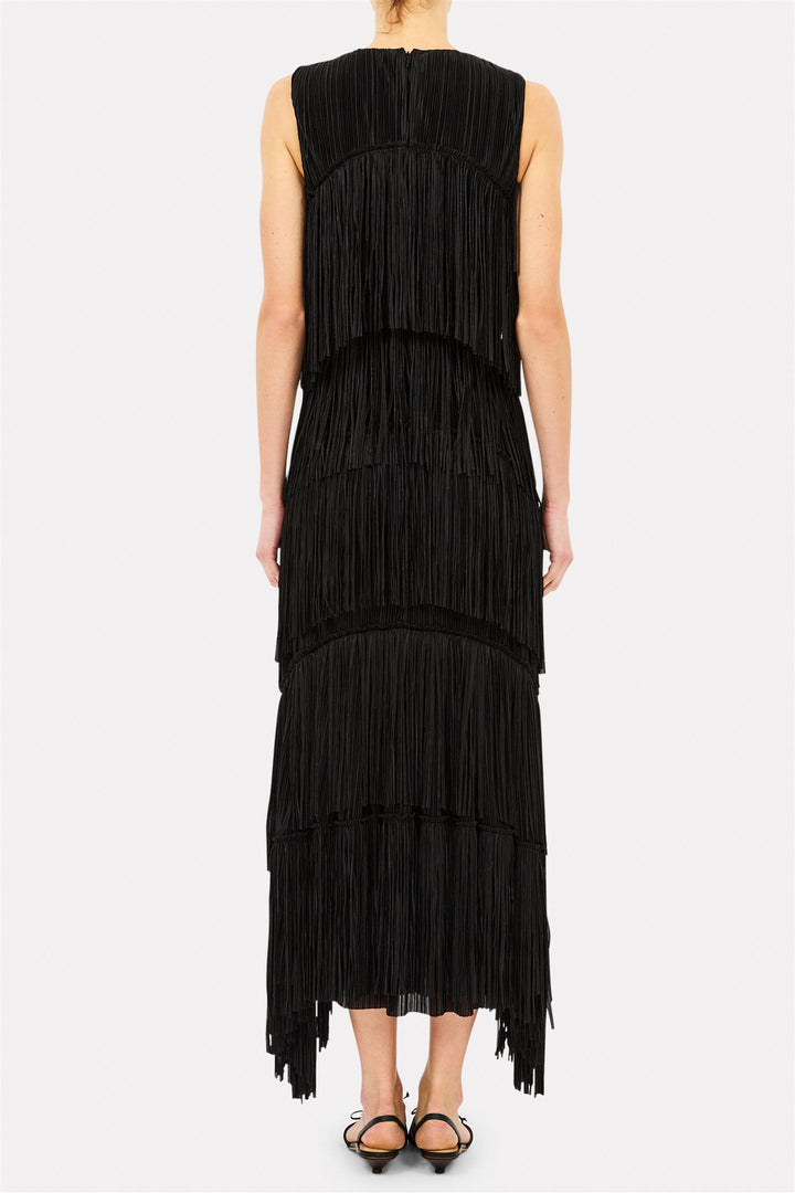 Valeria Fringe Dress Noir