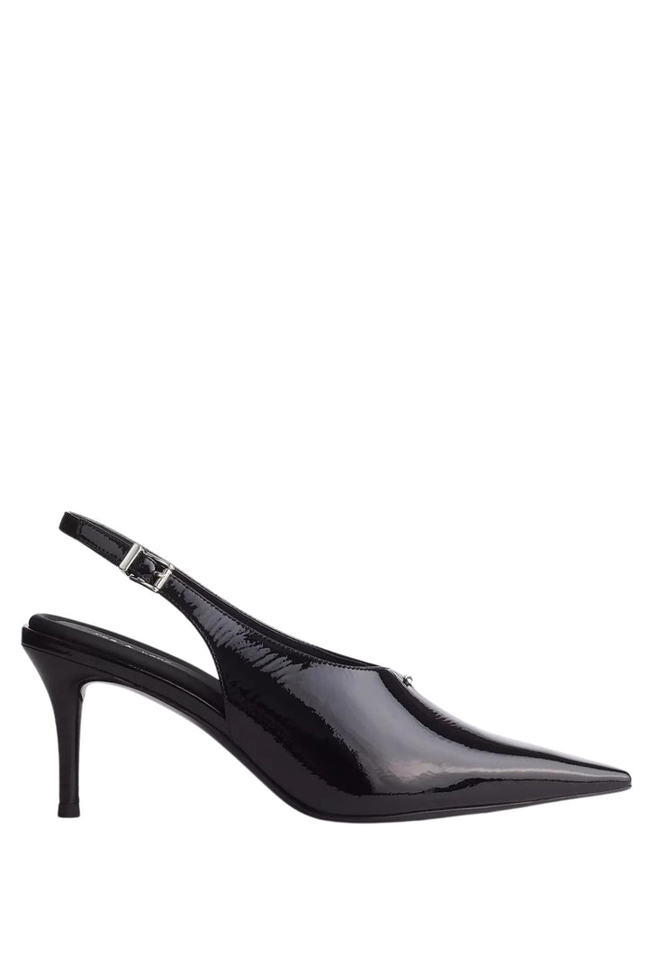 Mercer Slingback Heel Black Patent Leather