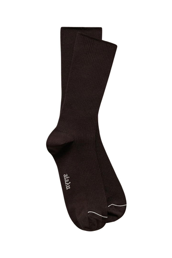 Cotton Rib Socks Chocolate