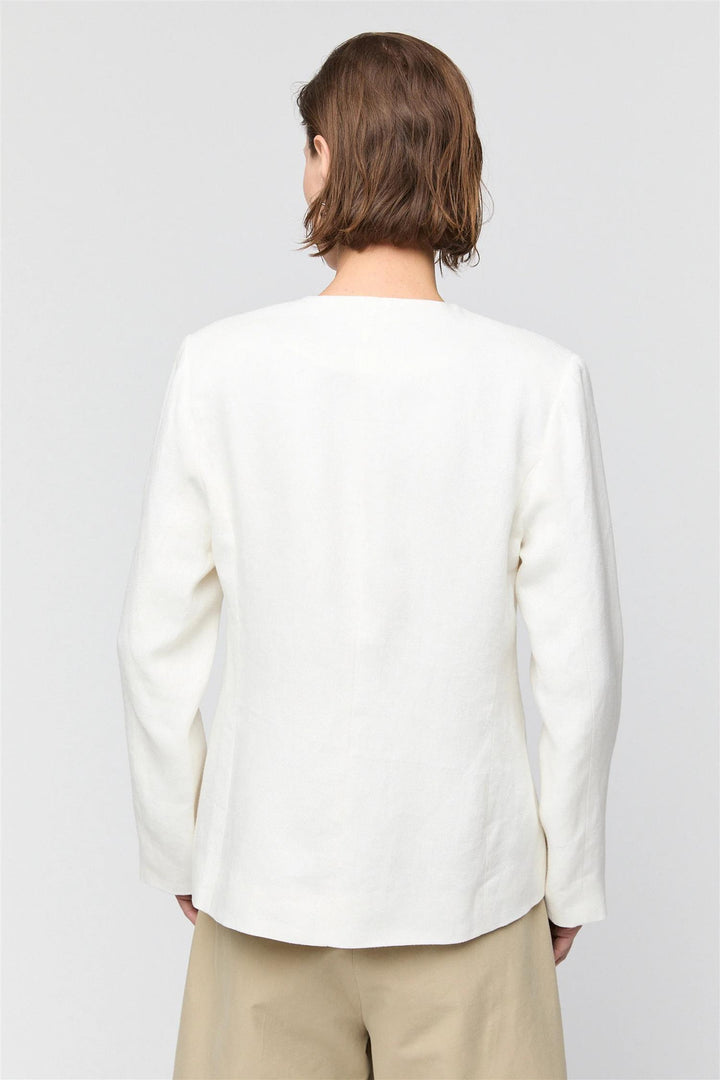 Linen Noir Blazer Off-White