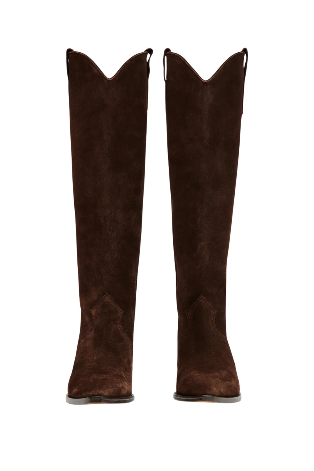 Denvee High Boots Suede Leather Chocolate