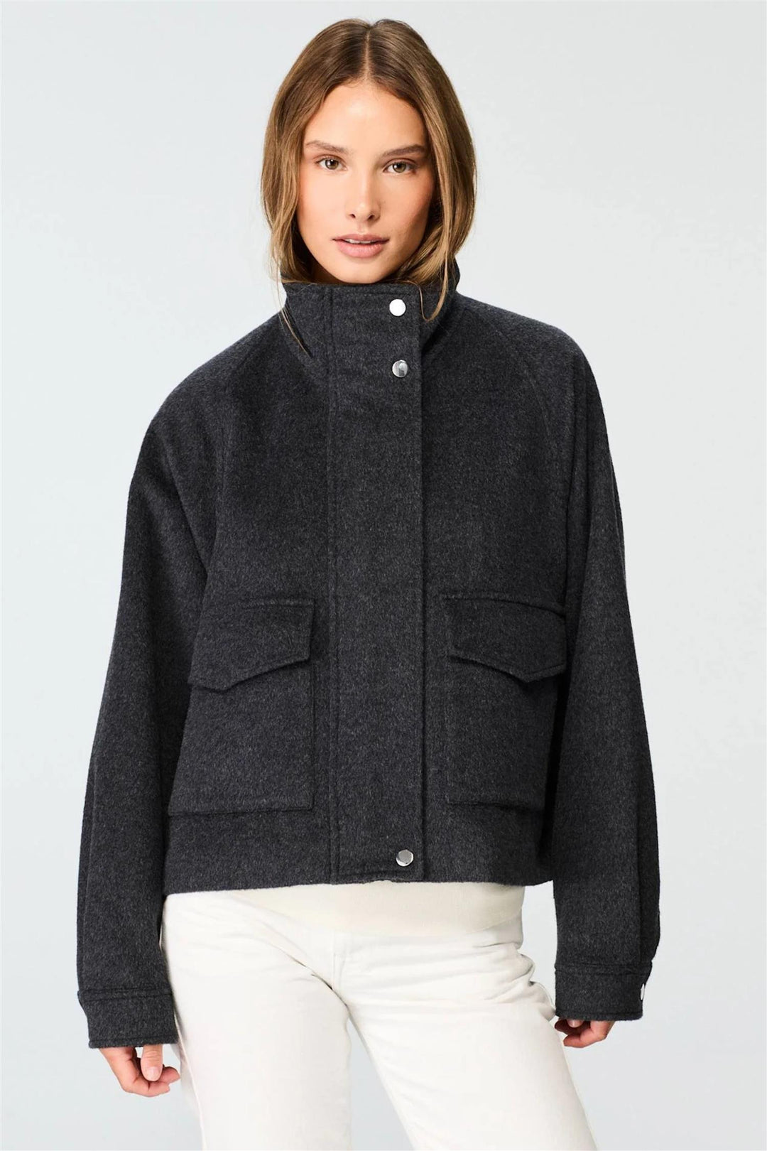 Wool/Silk ShortJacet Antracite