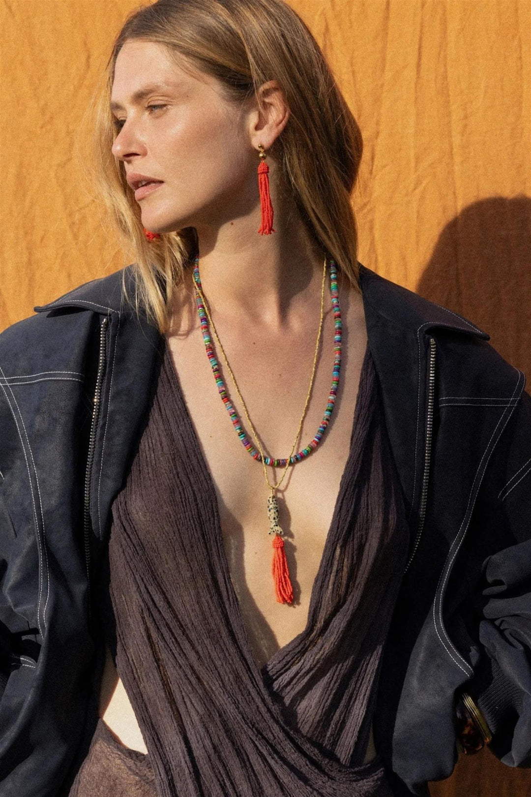Tassel Fishy Necklace - Dalmatian