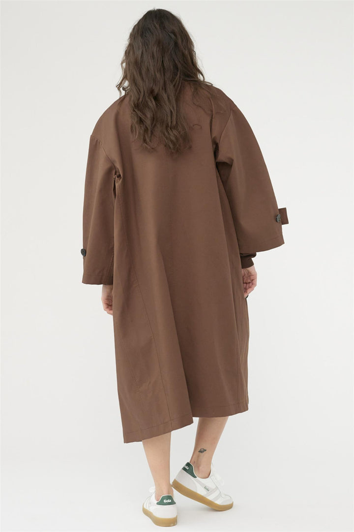 Water Resistant Coat Dusty Brown