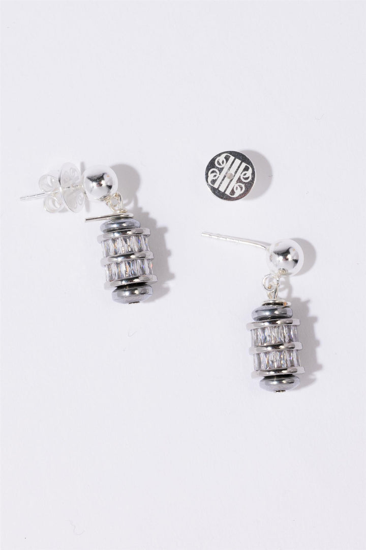 Tiny Gemini Earrings Silver