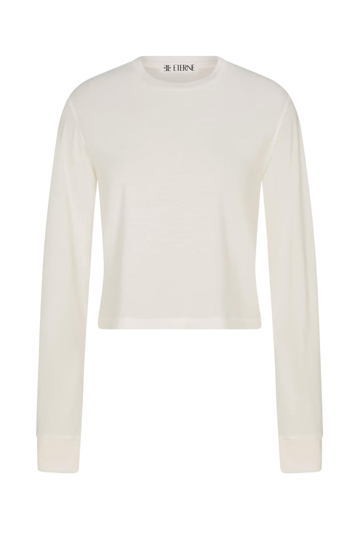 Long Sleeve Boxy Tee Ivory