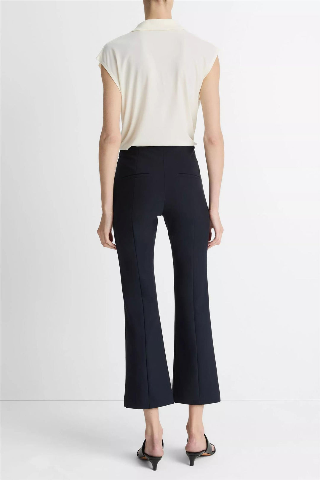 Niki Mid Rise Crop Flare Pant Coastal Blue