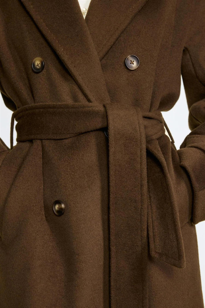 Double Breasted Coat Brown