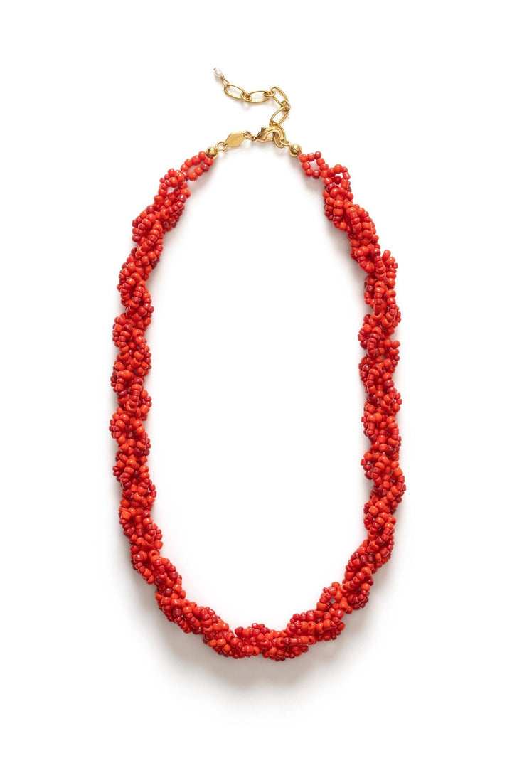 Scarlet Wave Neckace Bright Red