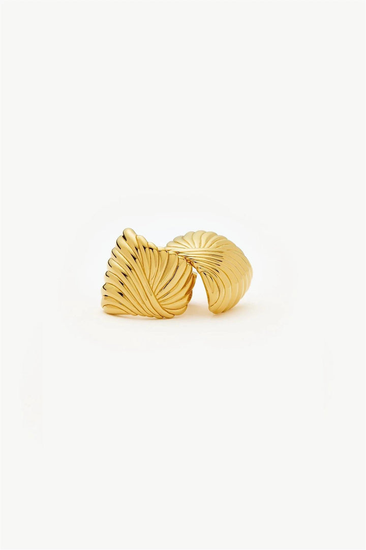 Ripple Stud Earring Gold