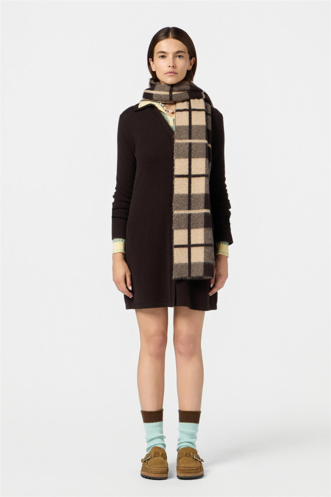 Mini Showtime Shirt Dress Burnt Cocoa