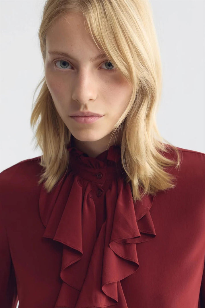 Lily Blouse Crimson