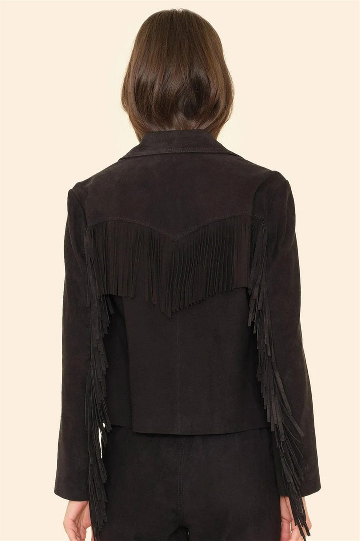 Bronco Suede Leathern Fringe Jacket