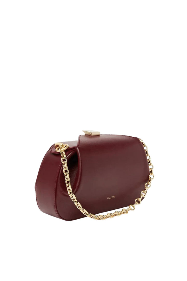 Oyster Clutch Mini Smooth Leather Berry