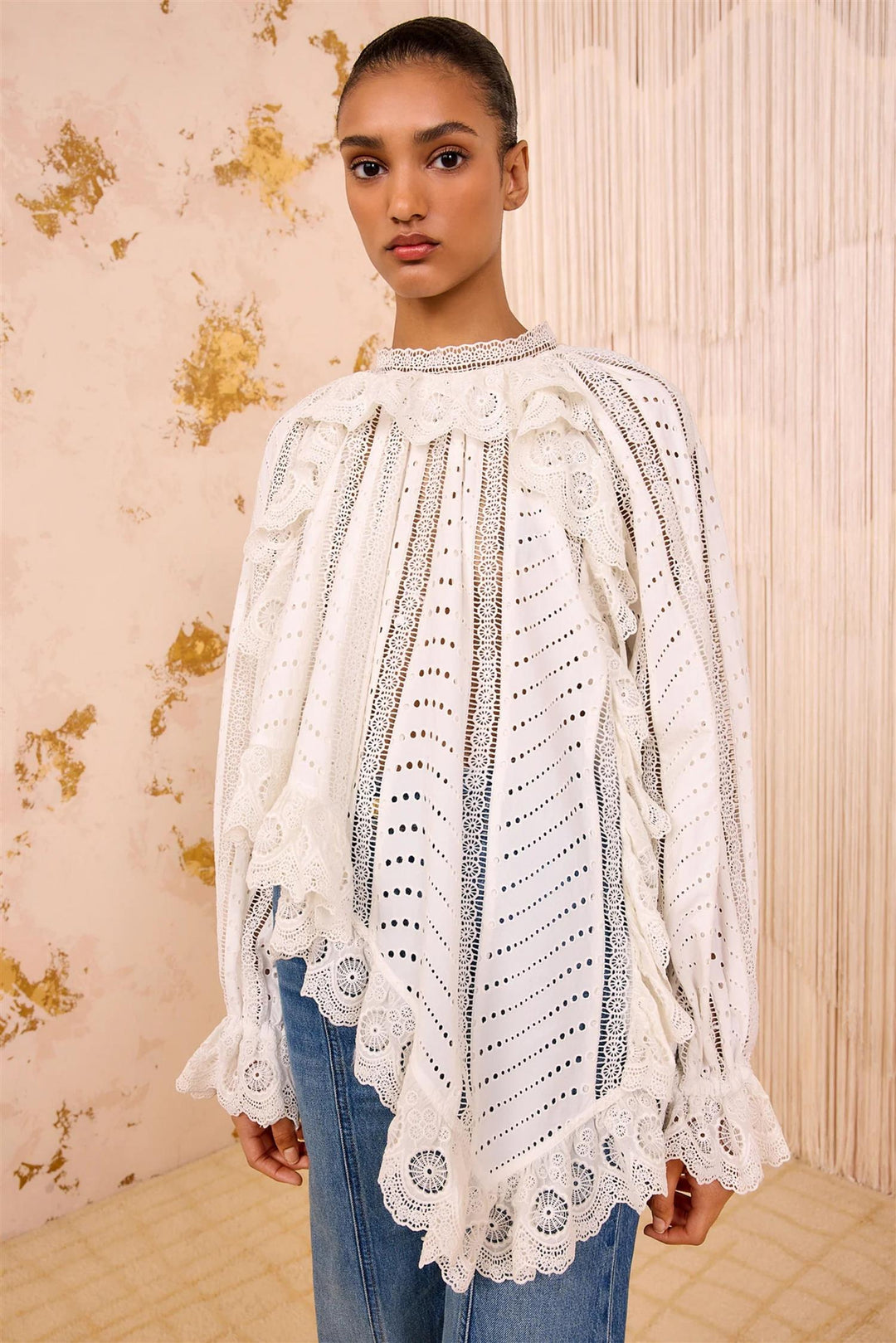 Marcella Asymmetrical Blouse Pristine
