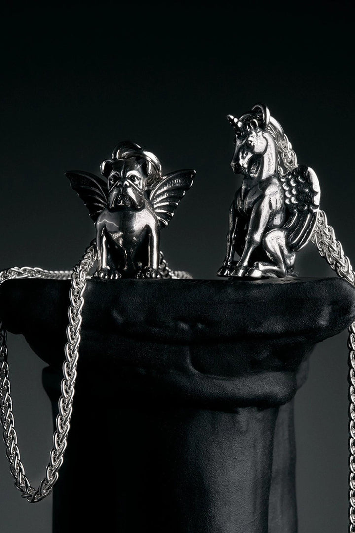 The Faithful Guardian Necklace - Oxidized Silver