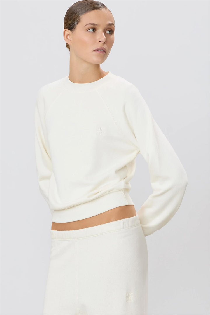 Shrunken Raglan Sweatshirt Cream
