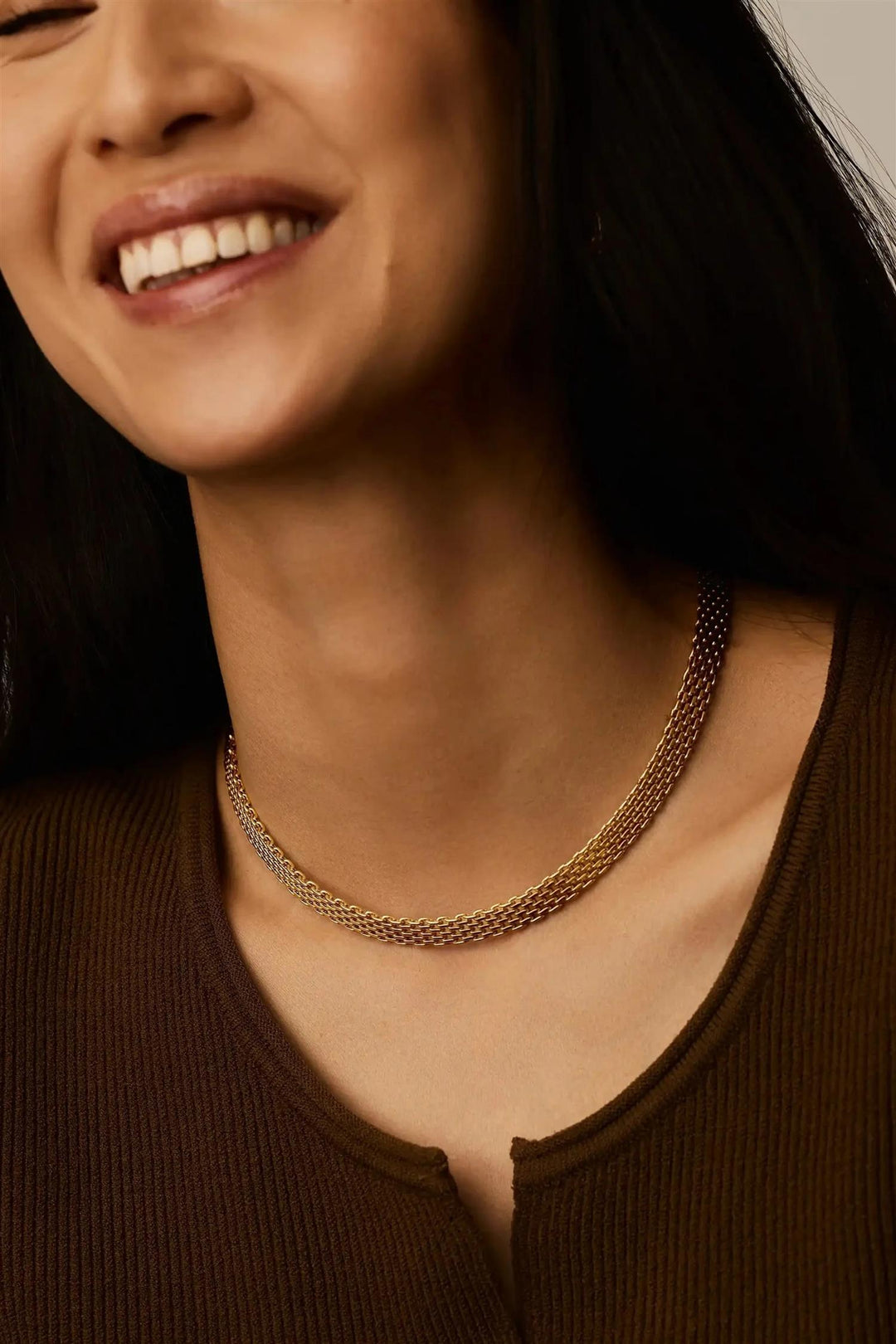 Heirloom Chain Choker Necklace Gold