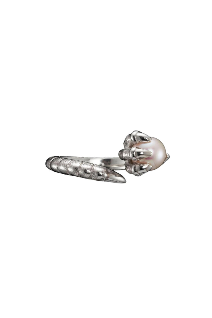 Claw Pearl Ring - Silver
