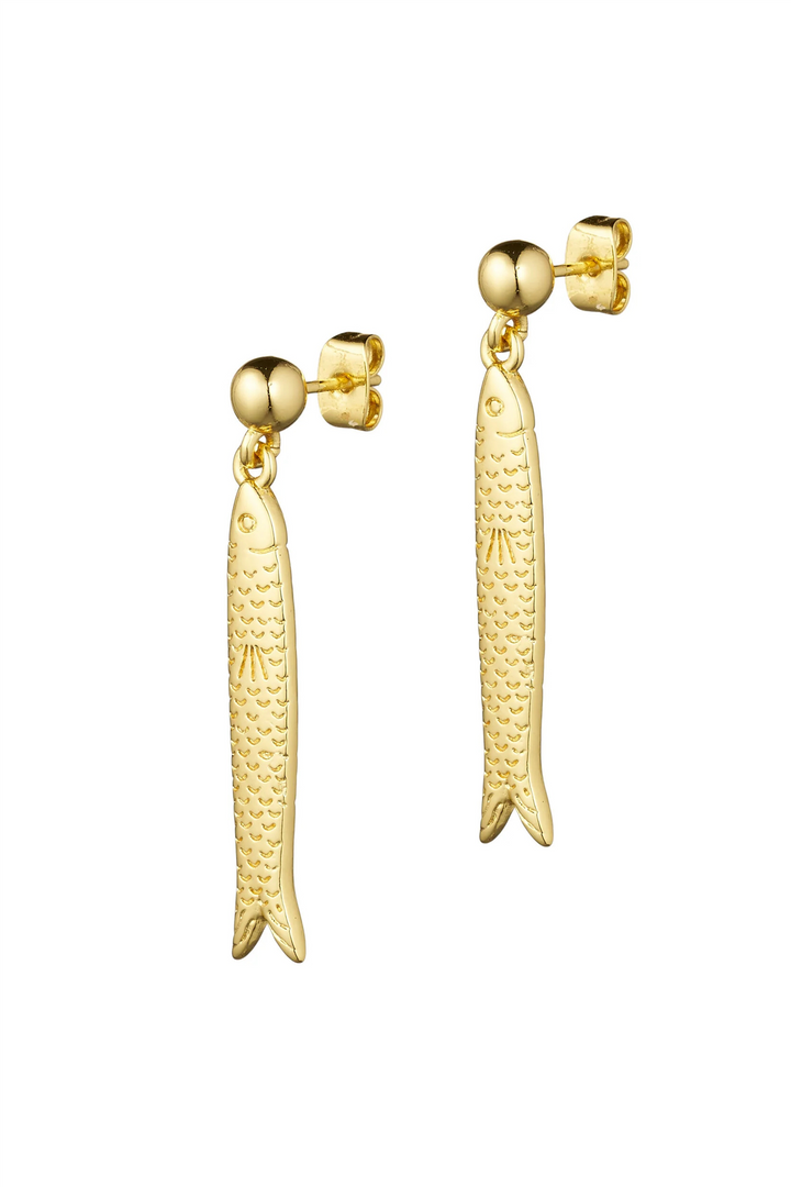 Hippie Fish Earring Gold