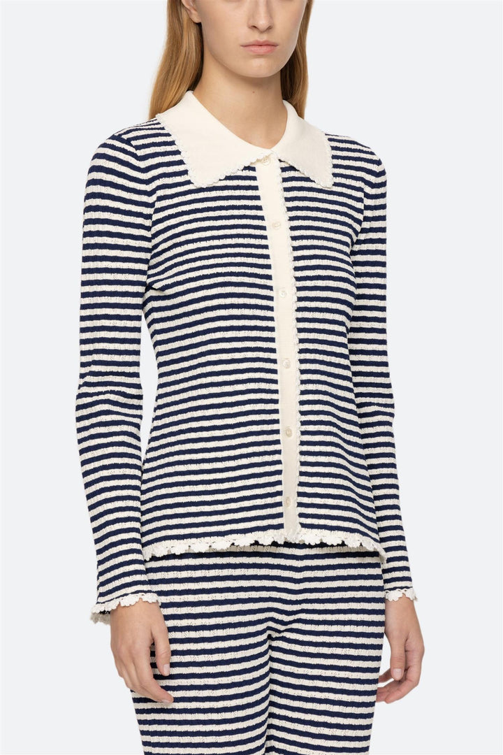 Addy Striped Knit Cardigan Multi