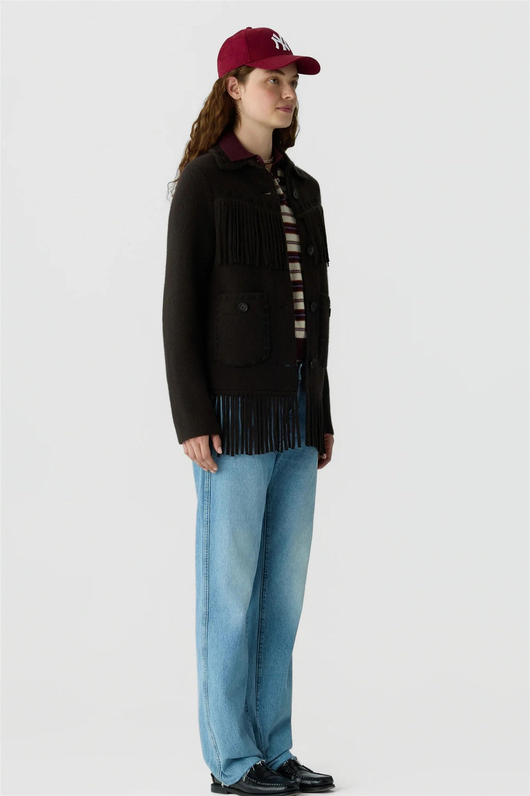 Western Fringe Jacket Burnt Cocoa