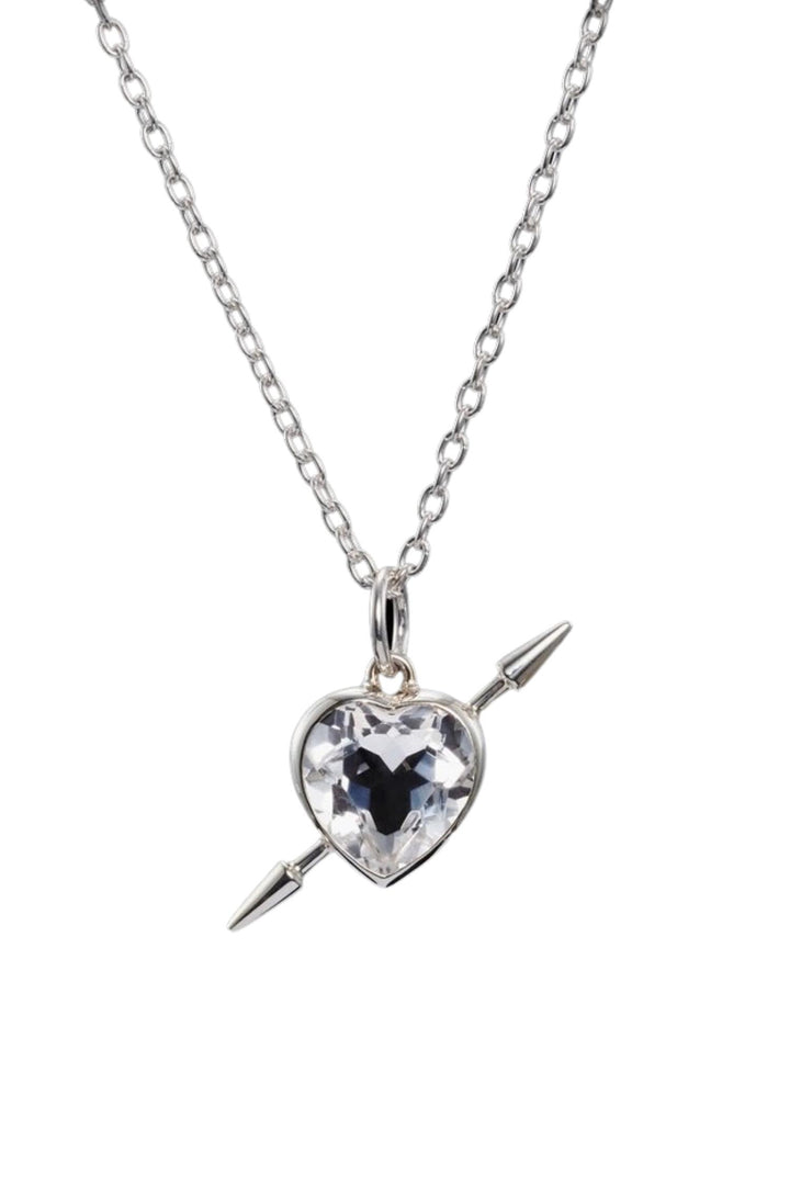 Rebel Love Necklace Silver Clear Quartz
