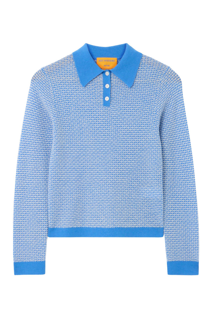 Piqué Long Sleeve Shrunken Polo Sail Combo
