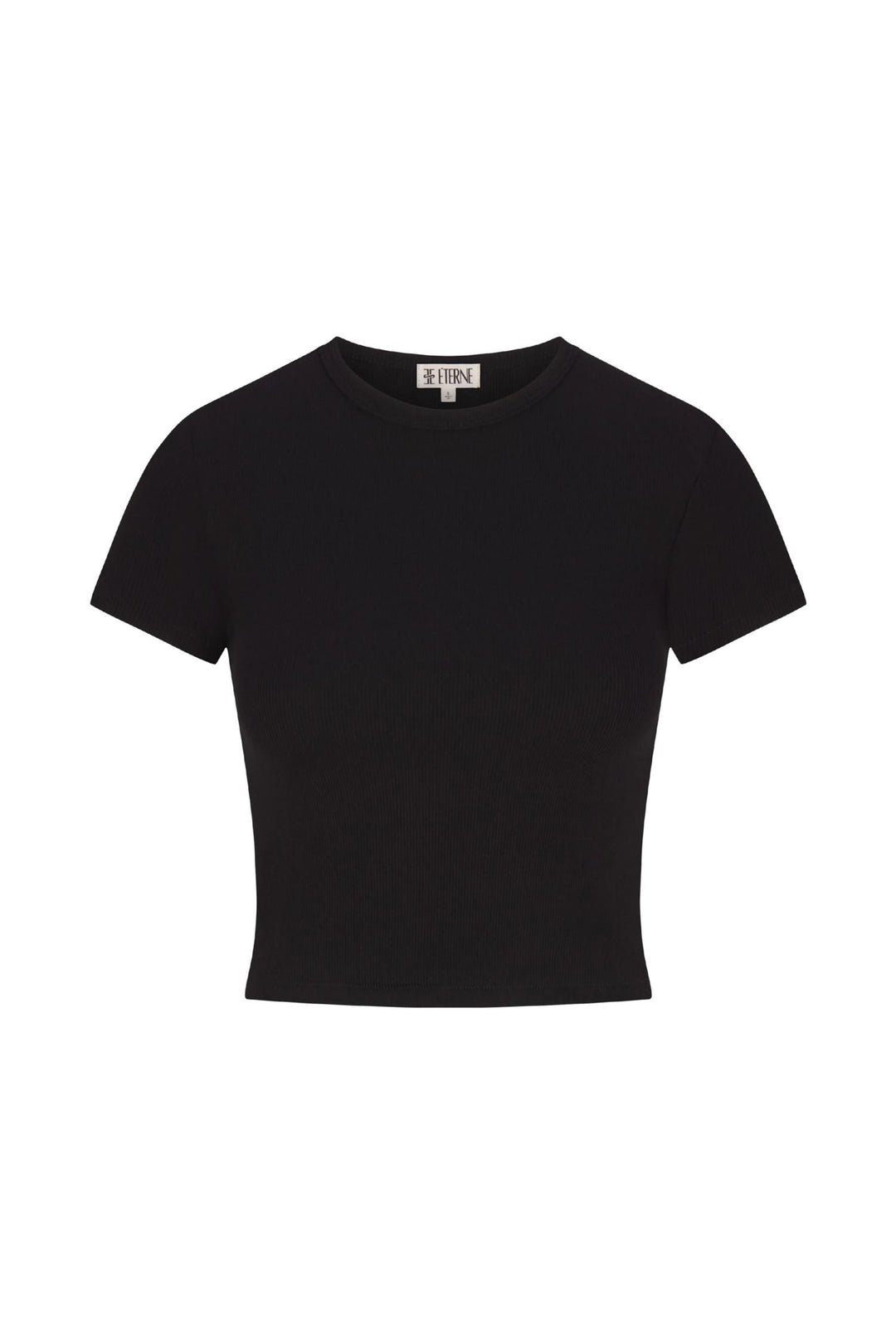 Butter Rib Short Sleeve Baby Tee Black