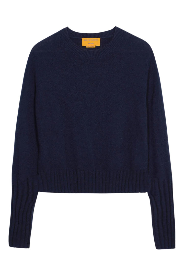 Shrunken Cashmere Crew Midnight
