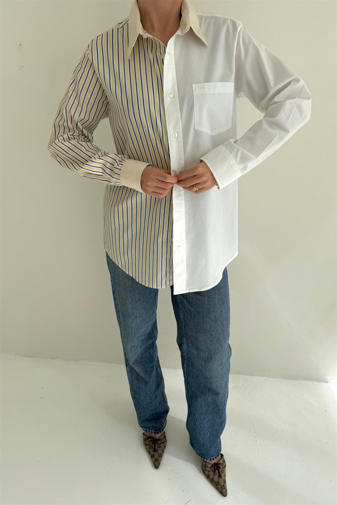 Contrasted Shirt CMS396 Size 40