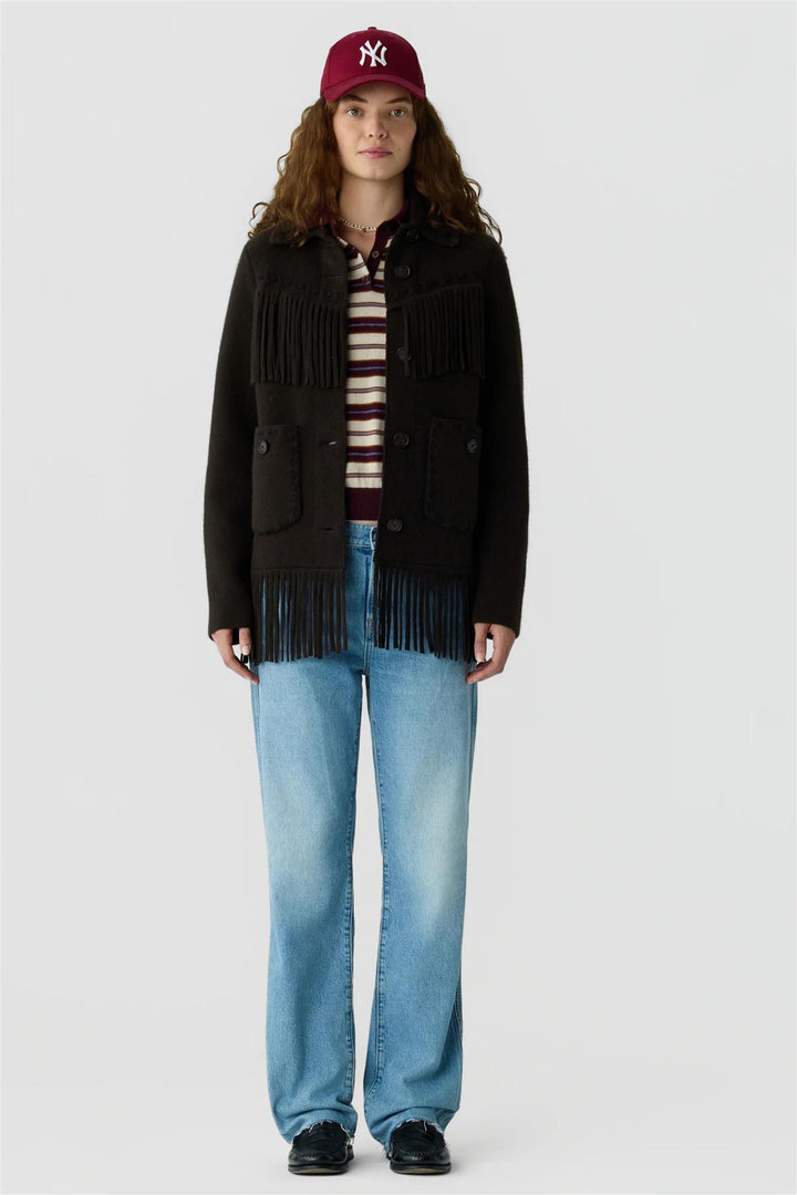 Western Fringe Jacket Burnt Cocoa