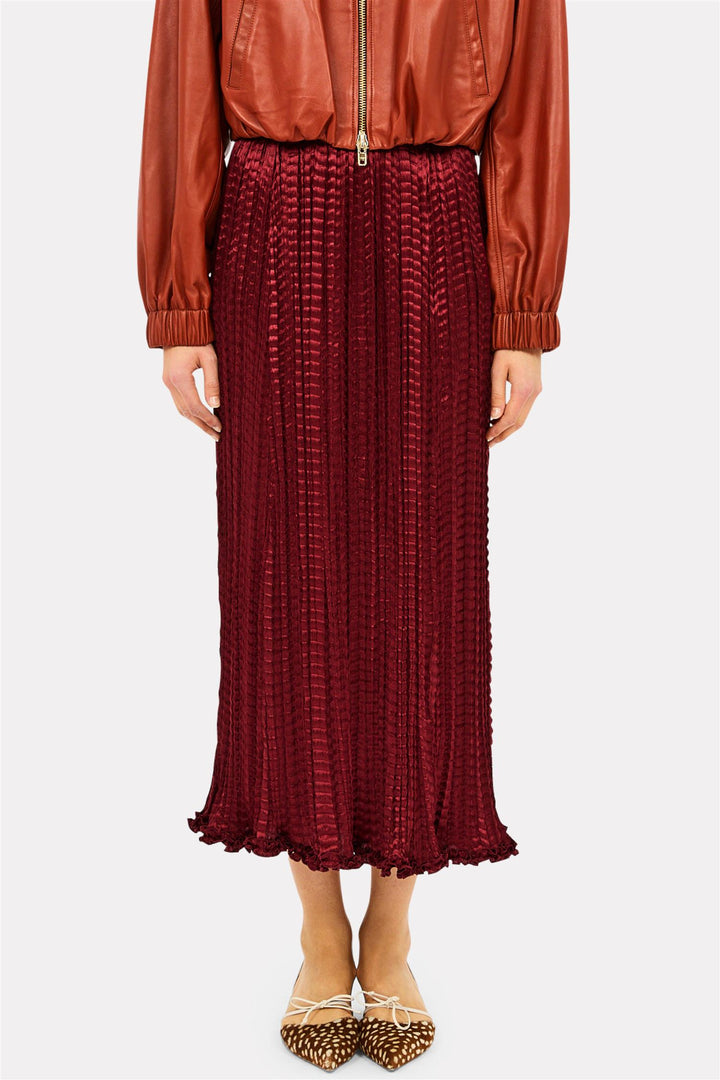 Lira Pleated Skirt Garnet
