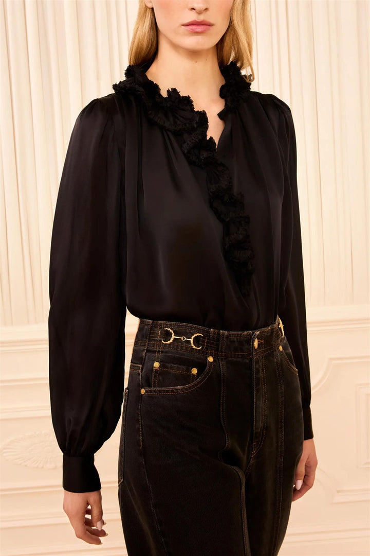 Wilhelmina Longsleeve Blouse Noir