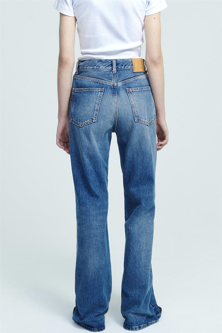 Korea Straight-Leg Jeans Piano Blue