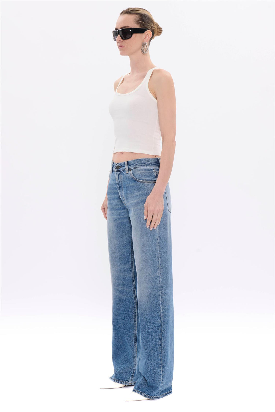 Korea Straight-Length Jeans Nordic Blue