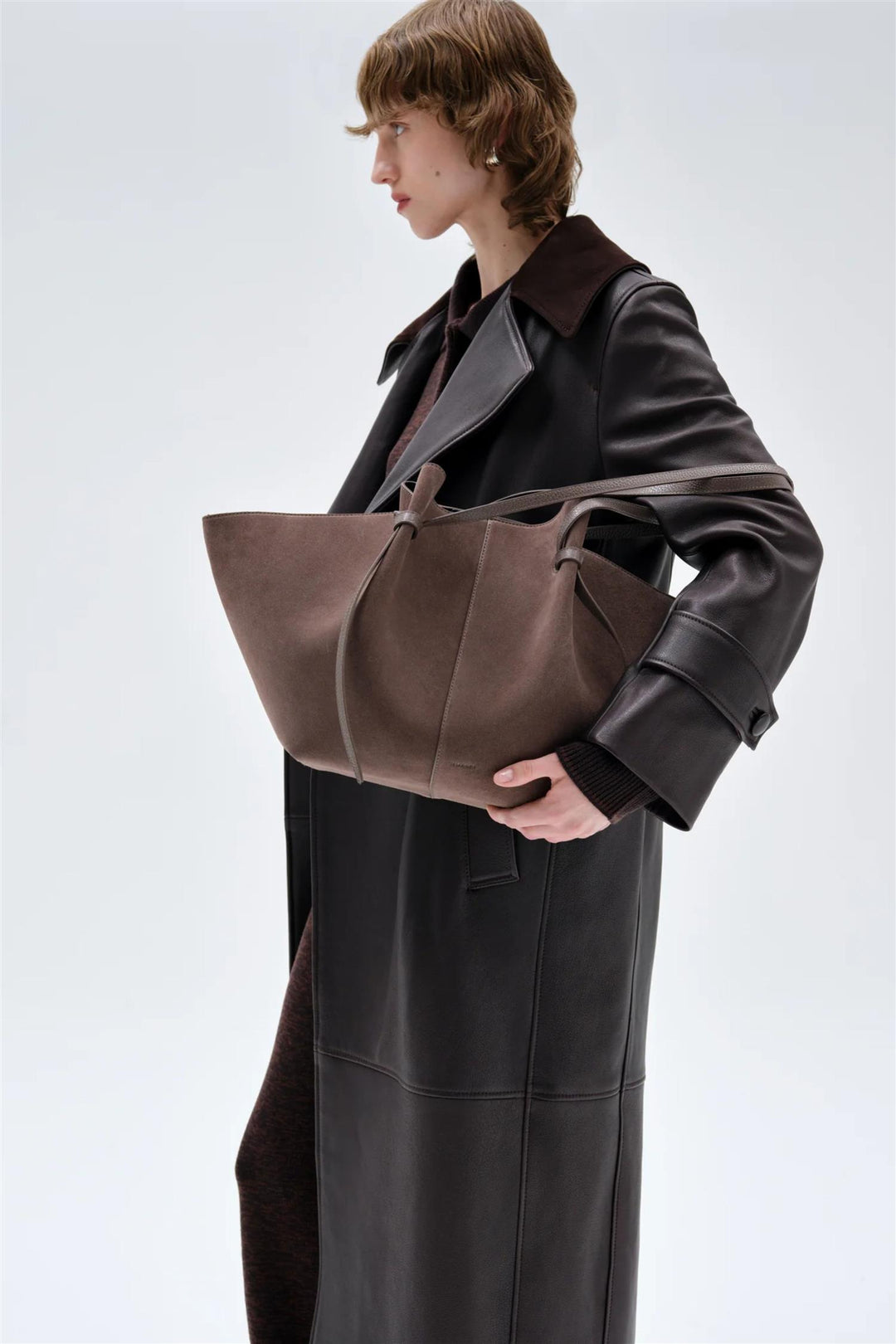 Large Mochi Suede Leather Nutmeg