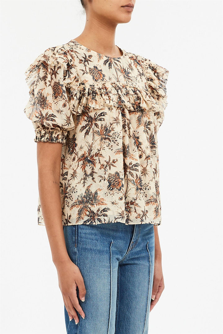 Jodie Puff Sleeve Top Cameo