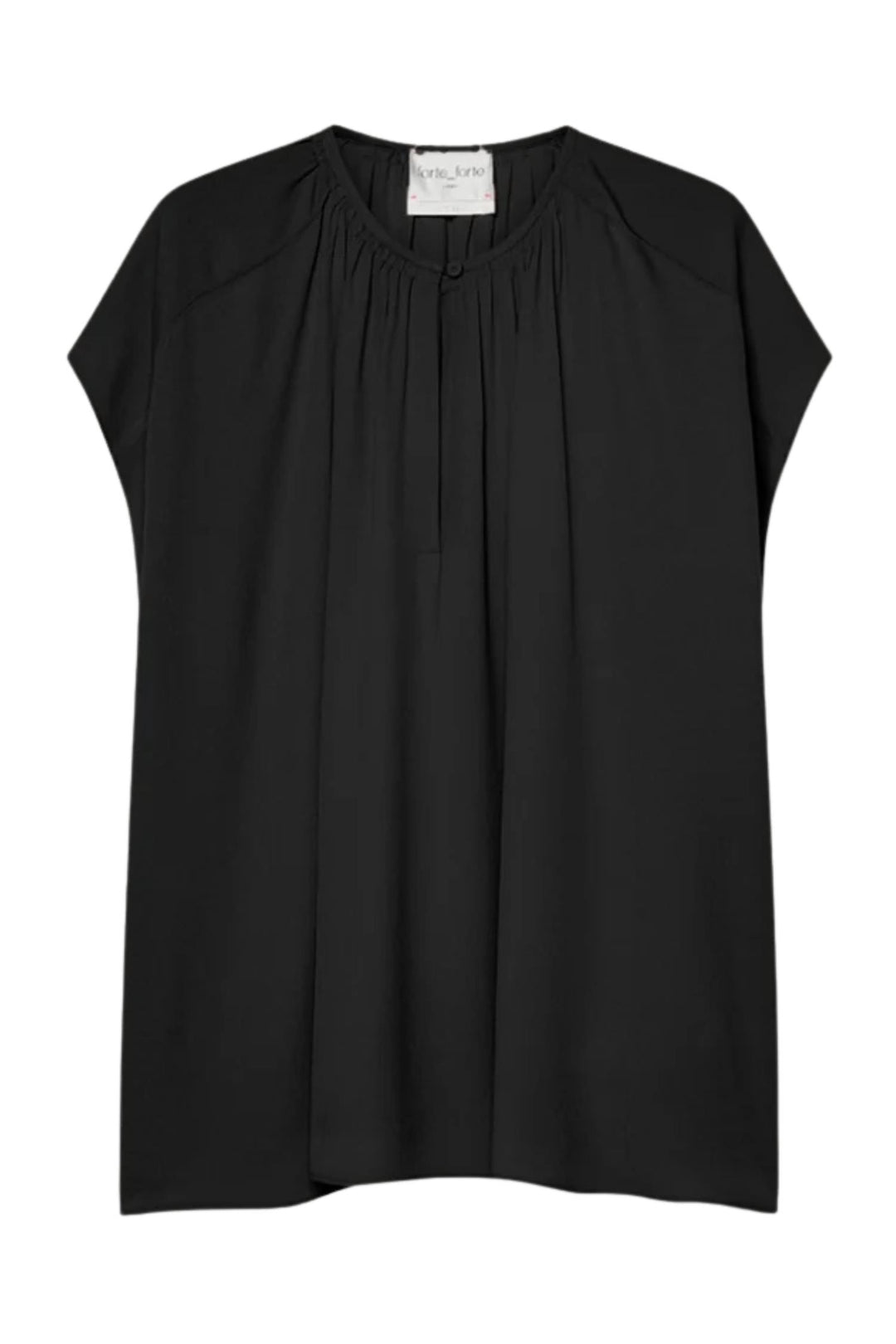 Mixed Silk Marocaine Sleeveless Top Nero